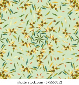 Oriental vector seamless pattern with ethnic mandalas. Kaleidoscope effect.