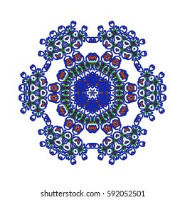 Oriental vector.Round decorative ornament mandala. Anti-stress therapy patterns. design element. Yoga logo, background for poster. flower shape.