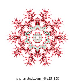 Oriental vector.Round decorative ornament mandala. Anti-stress therapy patterns. design element. Yoga logo, background for poster. Unusual flower shape.
