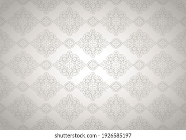 Oriental vintage background with Indo-Persian ornaments. Royal luxury white wallpaper. Vector illustration