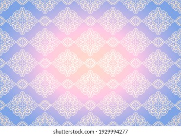 Oriental vintage background with Indo-Persian ornaments. Royal, luxurious wallpaper in lilac color. Vector illustration