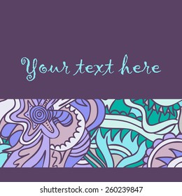 Oriental vintage pattern for invitation party card, brochure design, postcard, packing, book cover