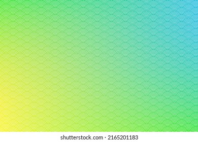 oriental wave theme fish scale on gradiet yellow blue background can be use for website banner advertisement poster technology product package design food and beverage label notebook cover brochure 