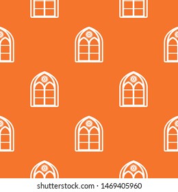 Oriental window frame pattern vector orange for any web design best