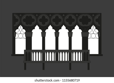 Oriental window - vector