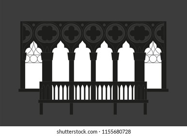 Oriental window - vector