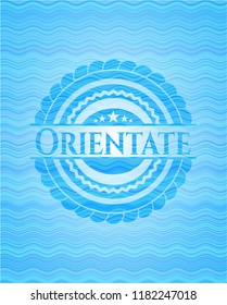 Orientate water representation style emblem.