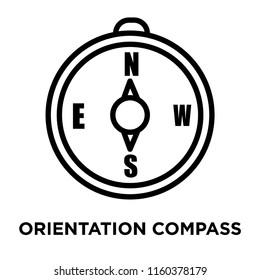 Orientation Compass icon vector isolated on white background, Orientation Compass transparent sign , linear symbol and stroke design elements in outline style