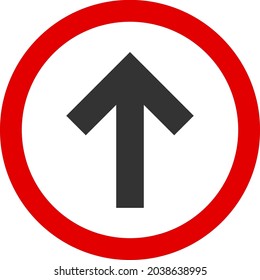Up orientation icon with flat style. Isolated vector up orientation icon illustrations, simple style.