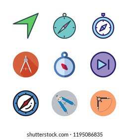 orientation icon set. vector set about compass and next icons set.