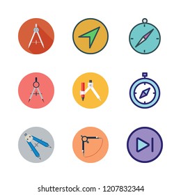 orientation icon set. vector set about next and compass icons set.