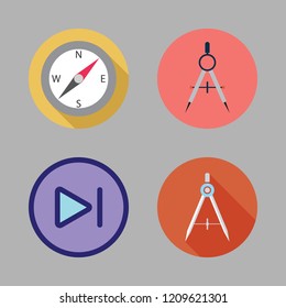 orientation icon set. vector set about compass and next icons set.