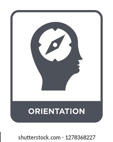 orientation icon vector on white background, orientation trendy filled icons from Brain process collection, orientation vector illustration