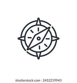 Icono de Orientación. Vector.Trazo editable.Símbolo de estilo lineal para usar Diseño web,logotipo.Ilustración de símbolo.