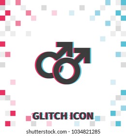 Orientation illustration. Mars double icon. Gender icon. Gay symbol.