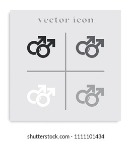 Orientation illustration. Mars double icon. Gender icon. Gay symbol.