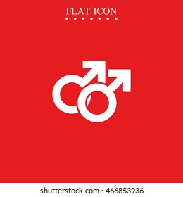 Orientation illustration. Mars double icon. Gender icon. Gay symbol.