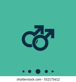 Orientation illustration. Mars double icon. Gender icon. Gay symbol.