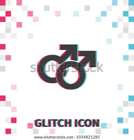 Orientation illustration. Mars double icon. Gender icon. Gay symbol.