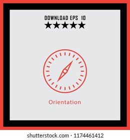 Orientation  line icon