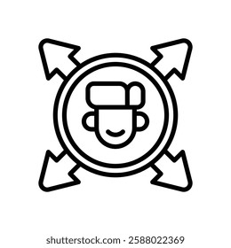 orientation line icon. vector icon for your website, mobile, presentation, and logo design.