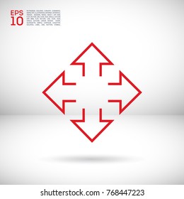 Orientation line vector icon 