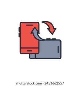 orientation phone icon. vector.Editable stroke.linear style sign for use web design,logo.Symbol illustration.