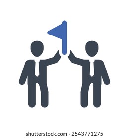 Ícone da equipe de negócios orientada, Vetor Graphics