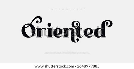Oriented Elegant Lettering vintage Retro Designs. Typography decoration fonts for branding, wedding, logos. vector illustration