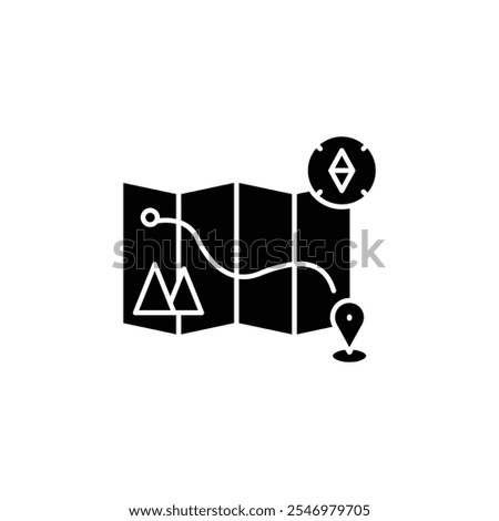 Orienteering icon or logo design isolated sign symbol vector illustration - high quality line style vector icon suitable for designers, web developers, displays and websites