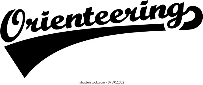 Orienteering retro word