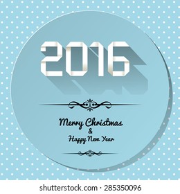 Origami 2016 dots blue turquoise background