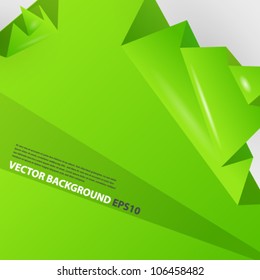 Origami abstract background with place for text. Image contains transparent lights and shadows. 10 EPS