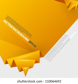 Origami abstract background with place for text. Image contains transparent lights and shadows. 10 EPS	