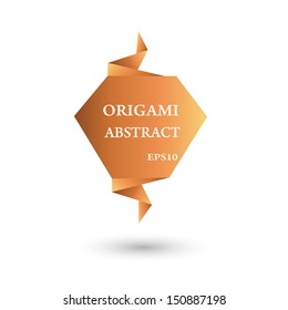 Origami abstract, speech bubble 