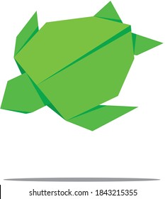 Origami animal set. modern hobby. illustration on white background. colorful paper animals, low polygonal Premium Vector