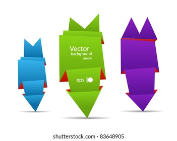 Origami arrow banners. Ready for a text