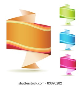 Origami background in four colors