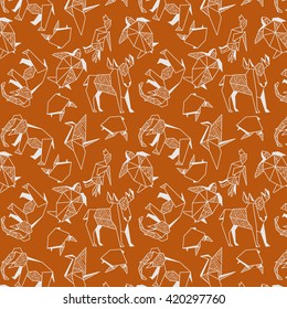 origami background paper animals