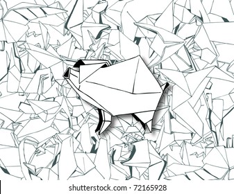 Origami Background (retro vector)