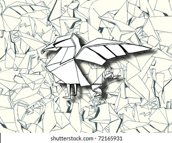 Origami Background (retro vector)