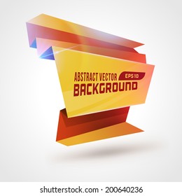 Origami banner abstract geometric vector backgrounds 