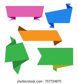 Origami Banner Design Vector Templates For Sale Banner, Discount Tag, Special Offer Or Website Decoration Background