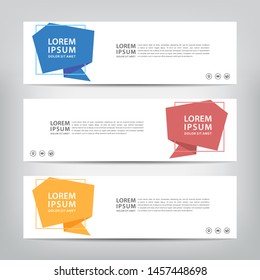 origami banner template, vector illustration