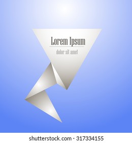 Origami banner, vector illustration