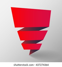 Origami banner. Vector illustration.