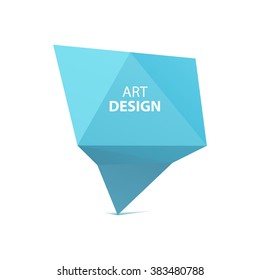 Origami banner. Web banner design.