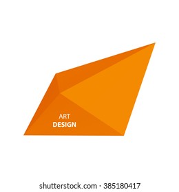 Origami banner. Web banner design.