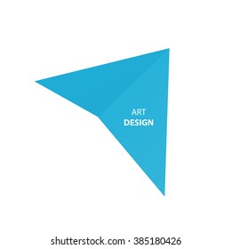 Origami banner. Web banner design.