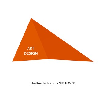 Origami banner. Web banner design.